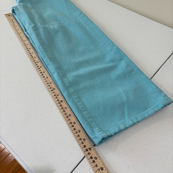 BDG Urban Outfitters High Rise Wide Leg Turquoise Blue Colored Jeans 25 Baggy - Picture 11 of 14